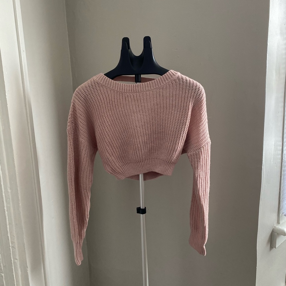 Pink Cropped Sweater
